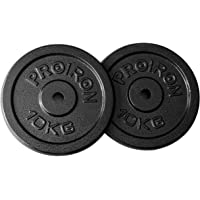 PROIRON Discos de Pesas (Orificio de 25 mm) para musculación Juego de Placas de Pesas de Hierro Fundido para Manillar…